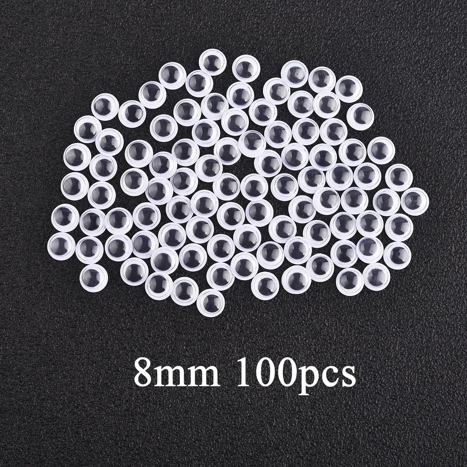 Movable Googly Eyes - Kindergarten Craft Supplies, featuring a variety of white plastic eyes ideal for creative projects and crafts in classrooms and at home.