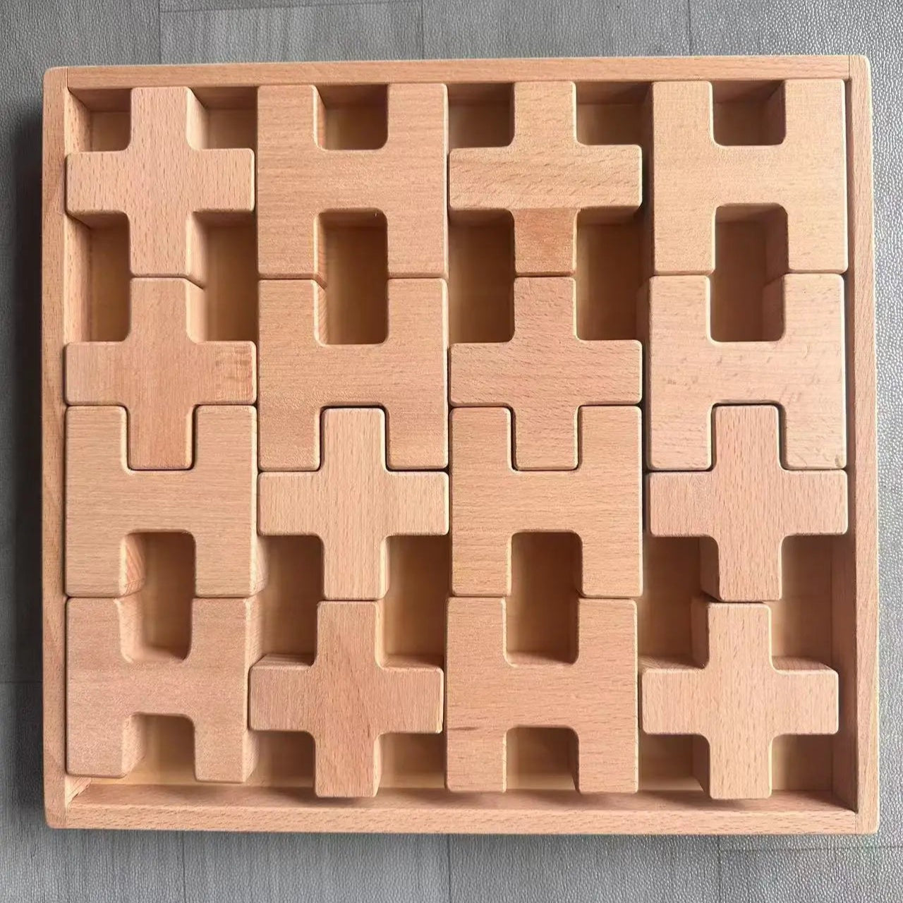 Wooden Building Blocks & Stacking Castle Toys with Transparent Cubes | Oliver Montessori Toys