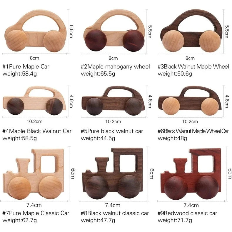 Baby 3pcs Wooden Car Sets | Oliver & Company Montessori Toys