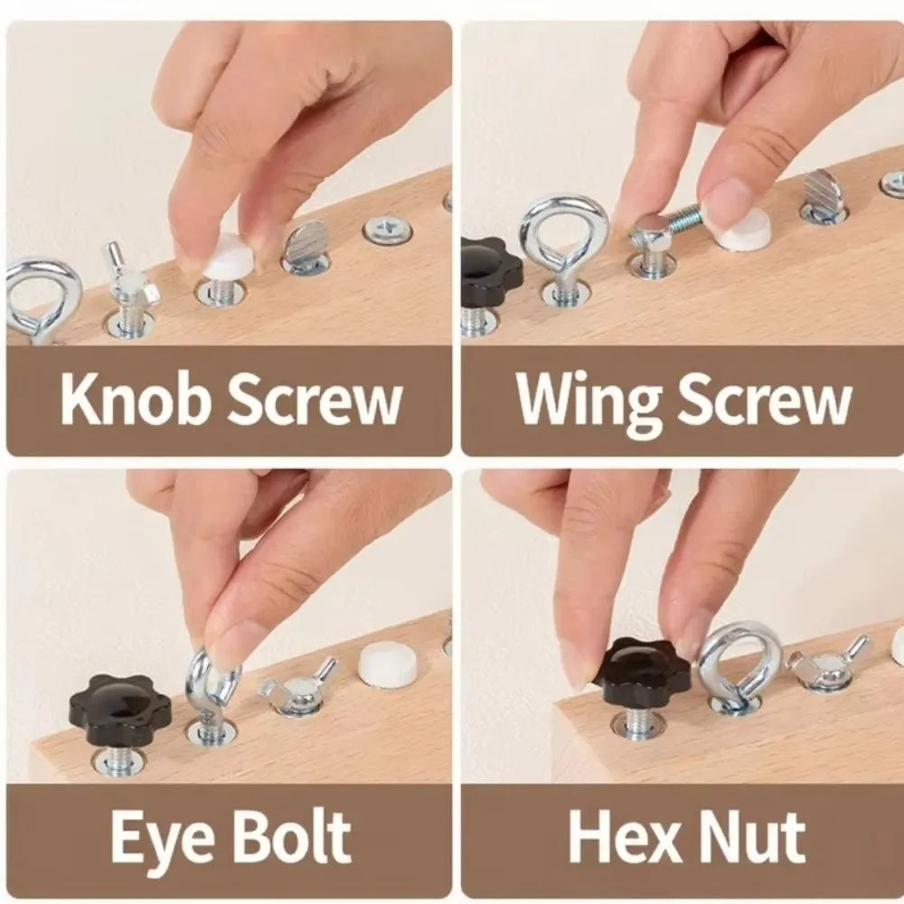 Wooden Screw & Bolt Toy