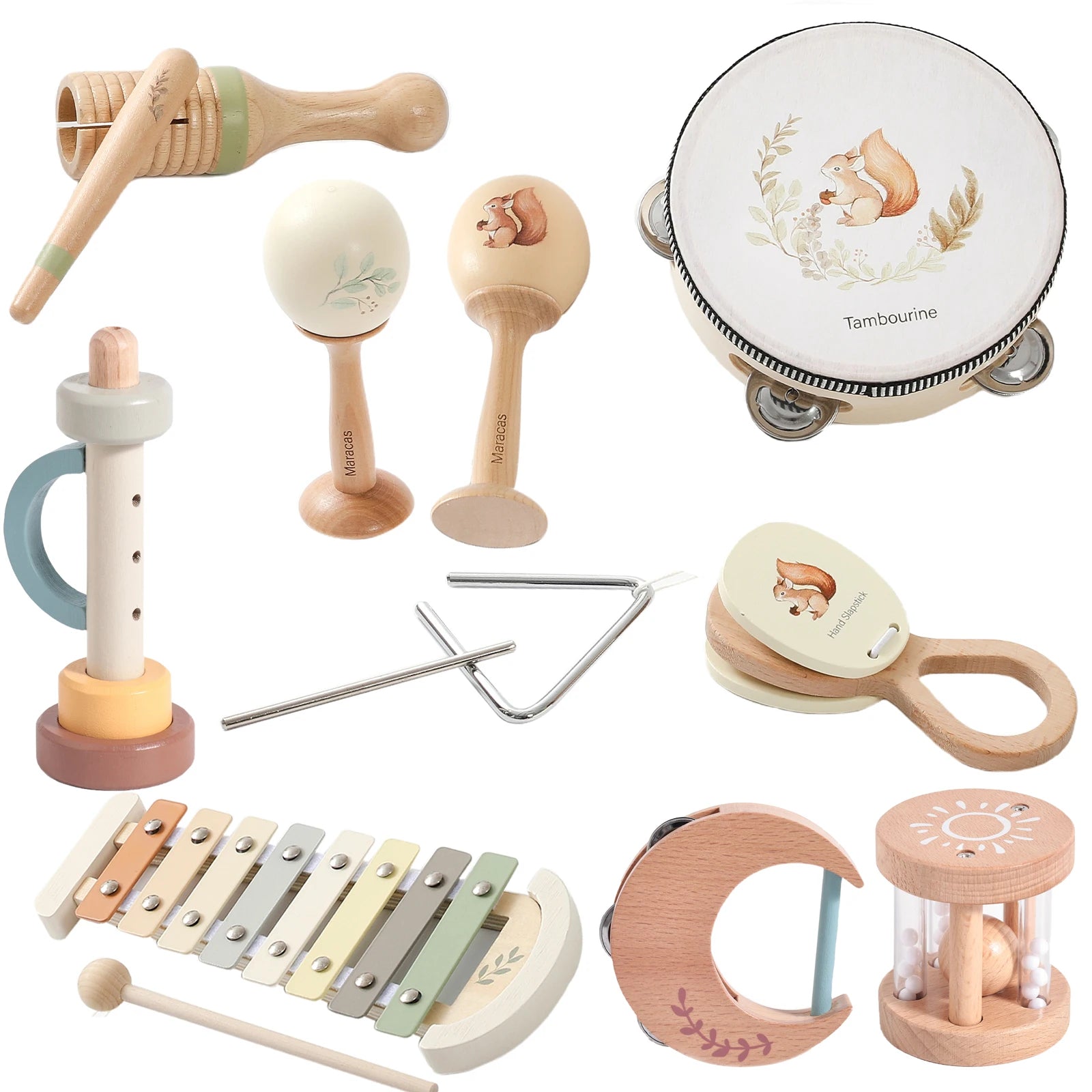 Baby Woodland Musical Instrument Set for Infants and Toddlers