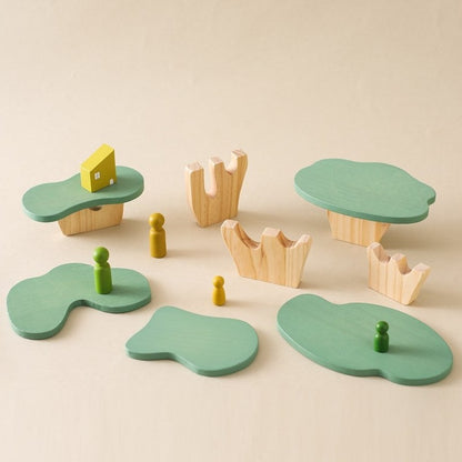 Montessori Wooden Tree Stacking Block Toys