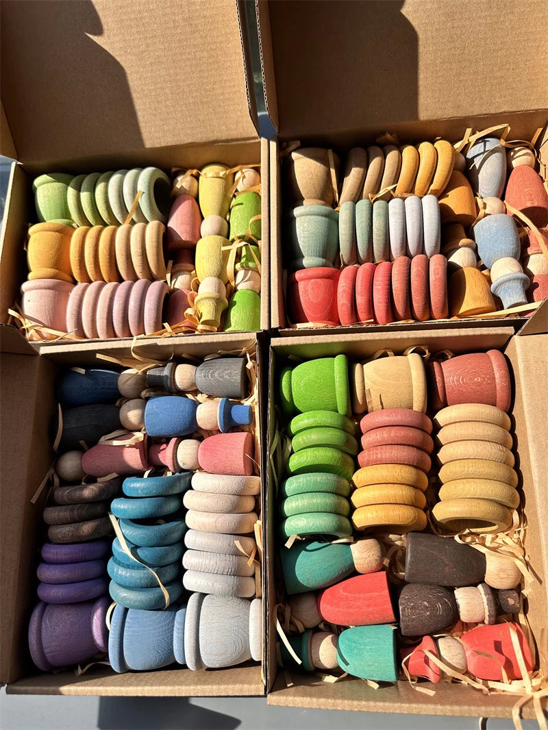 Rainbow Loose Parts Sorting Set