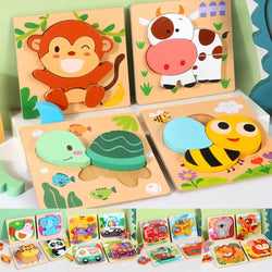 Montessori 3D Wooden Character Puzzles | Oliver Montessori