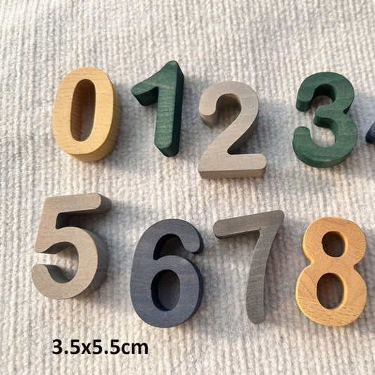 Montessori wooden numbers