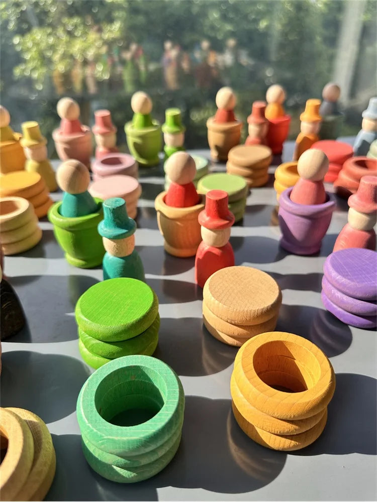 Rainbow Loose Parts Sorting Set