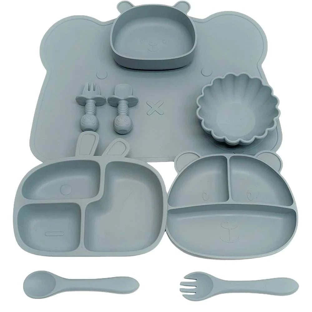 Animal Ears Baby Feeding Silicone Tableware Set - Oliver & Company Montessori Toys