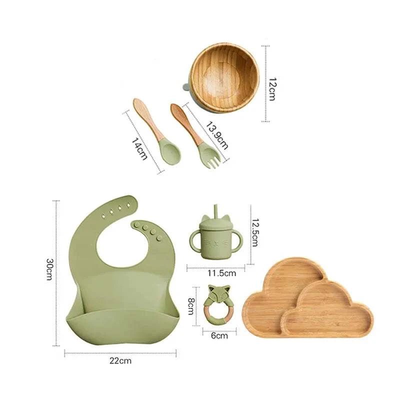 Baby Bamboo Tableware Sets - Oliver & Company Montessori Toys