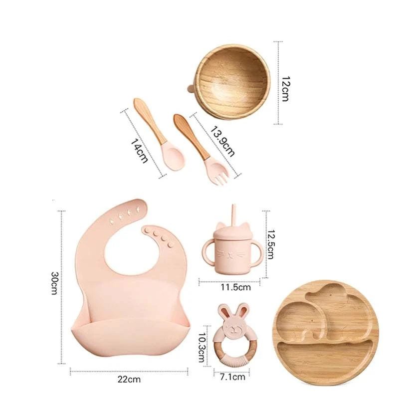 Baby Bamboo Tableware Sets - Oliver & Company Montessori Toys