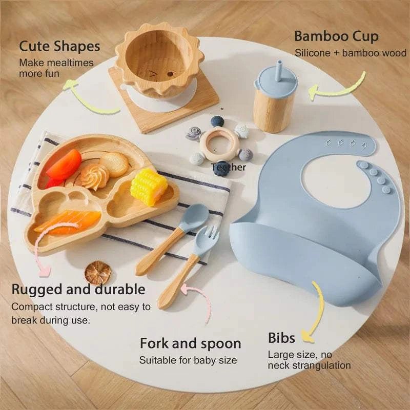 Baby Bamboo Tableware Sets - Oliver & Company Montessori Toys