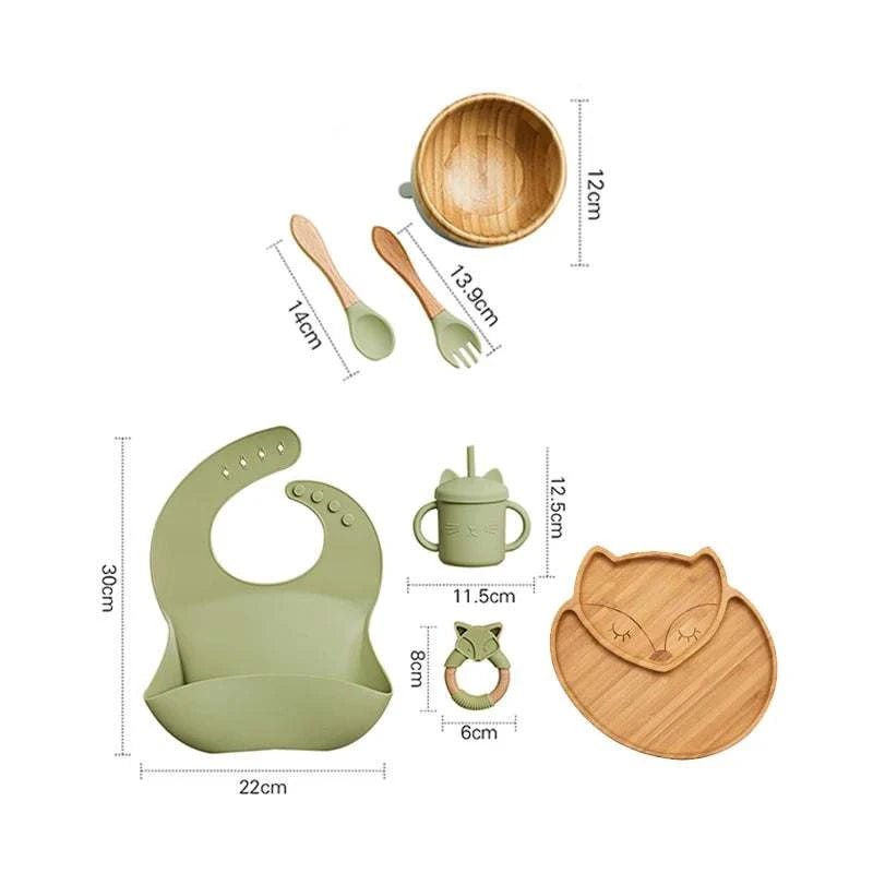 Baby Bamboo Tableware Sets - Oliver & Company Montessori Toys