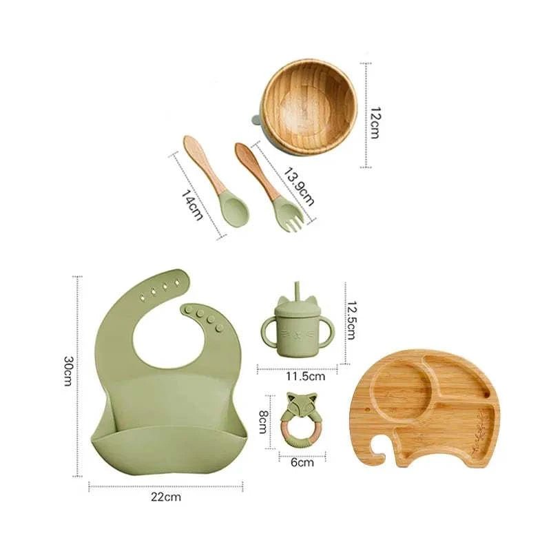 Baby Bamboo Tableware Sets - Oliver & Company Montessori Toys