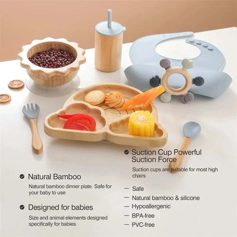 Baby Bamboo Tableware Sets - Oliver & Company Montessori Toys