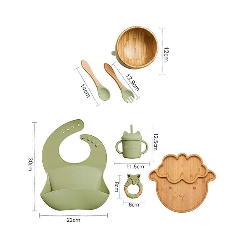 Baby Bamboo Tableware Sets - Oliver & Company Montessori Toys