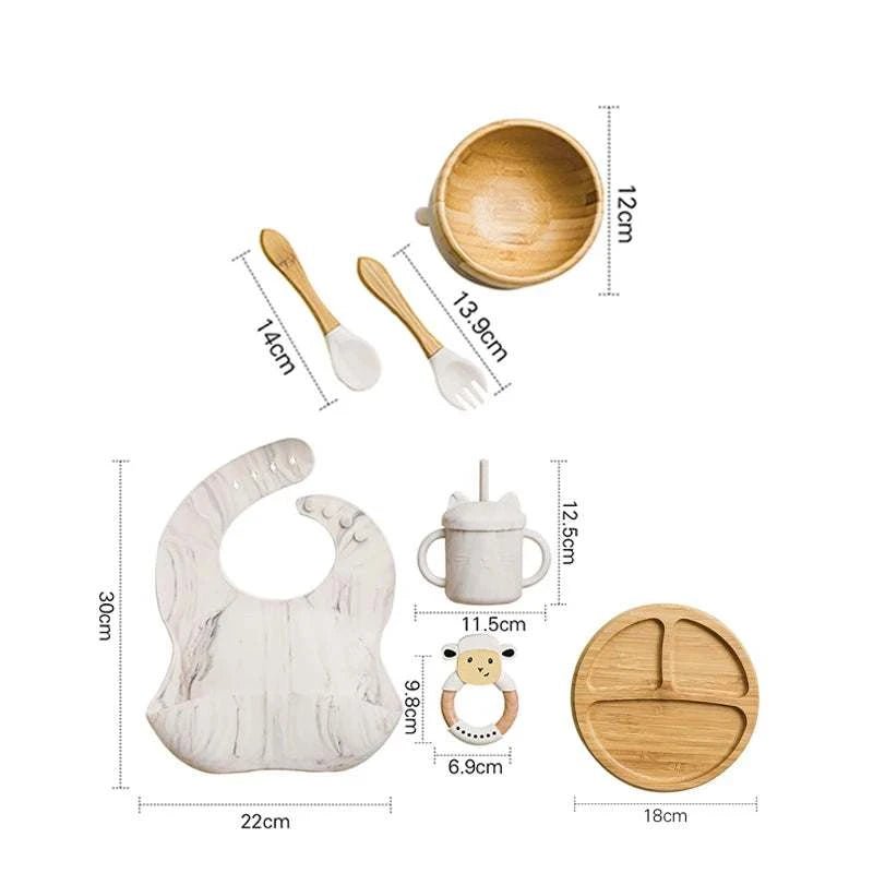 Baby Bamboo Tableware Sets - Oliver & Company Montessori Toys