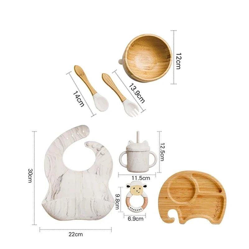 Baby Bamboo Tableware Sets - Oliver & Company Montessori Toys