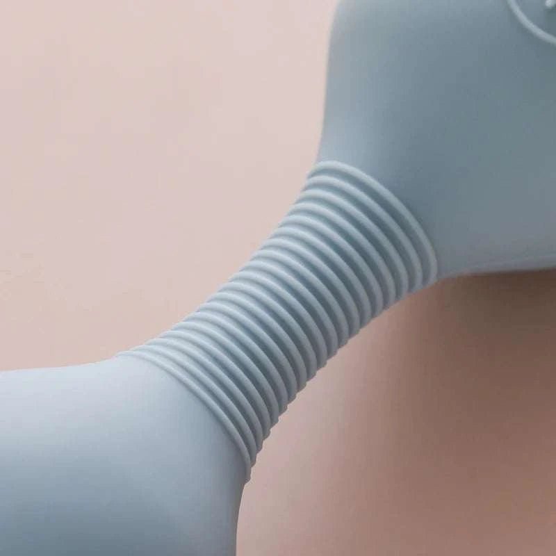 Baby Bear Silicone Teether Toy, a plastic cartoon bear-shaped teether, designed to soothe teething discomfort for infants, also doubles as a maracas toy for sensory engagement.