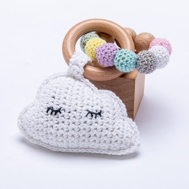 Baby Crochet Cloud Rattles - Oliver & Company Montessori Toys