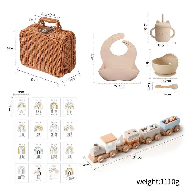 Baby Picnic Basket Box Set - Oliver & Company Montessori Toys