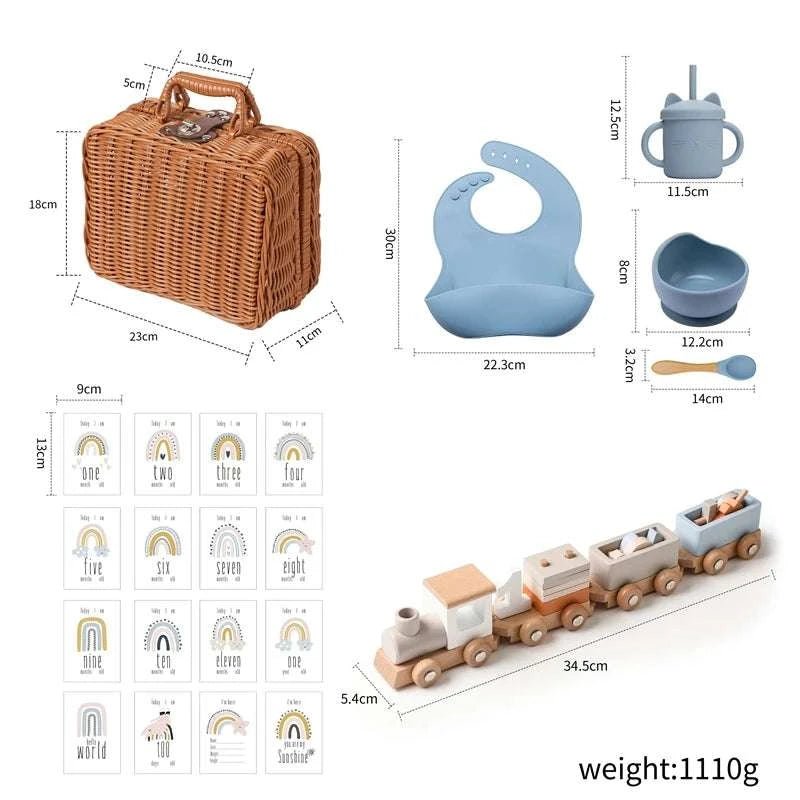 Baby Picnic Basket Box Set - Oliver & Company Montessori Toys