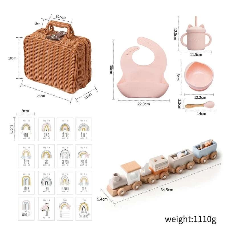 Baby Picnic Basket Box Set - Oliver & Company Montessori Toys