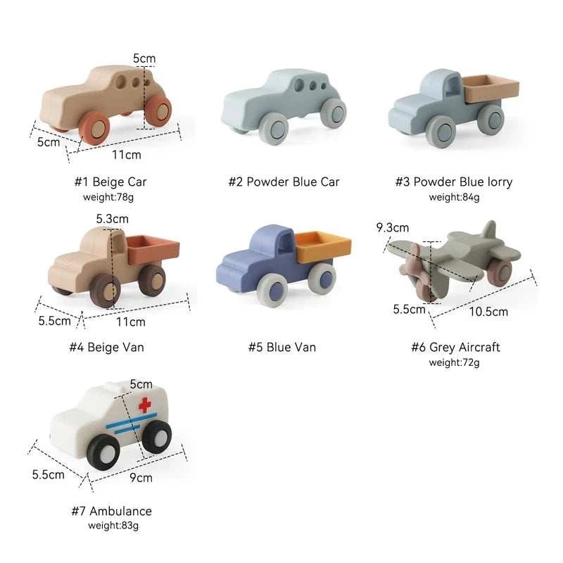 Baby Silicone Car Toys - Oliver & Company Montessori Toys