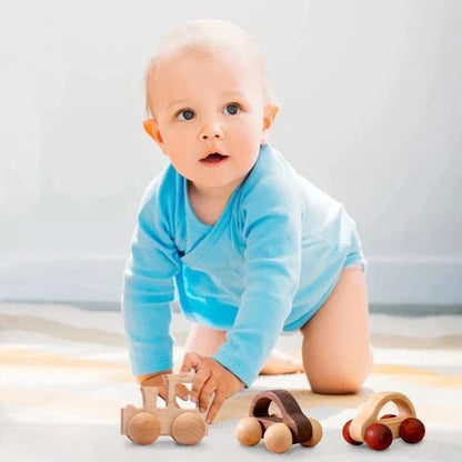 Baby Wooden 3pcs Car Sets - Oliver & Company Montessori Toys