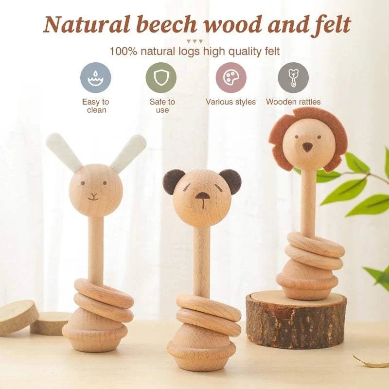 Open Source Baby Rattle Baby Wooden Character Rattles by Oliver & Company
