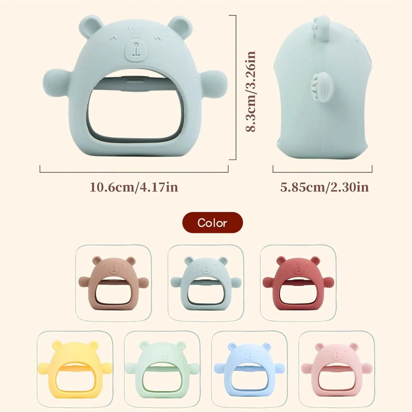 Bear Silicone Teethers for Baby - Oliver & Company Montessori Toys