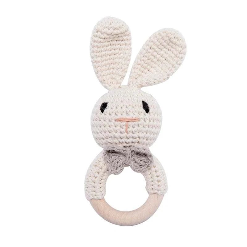 Bunny Woodland Crochet Rattle - Oliver & Company Montessori Toys