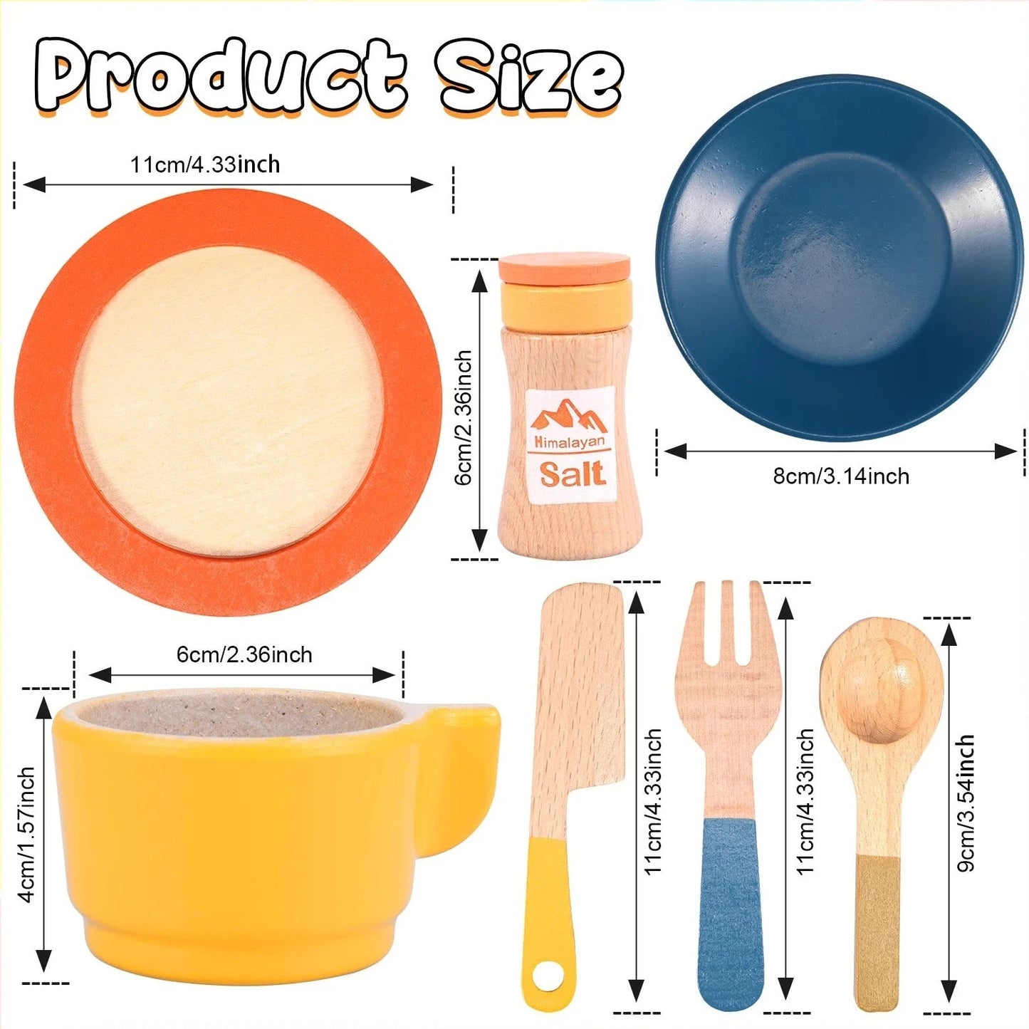 Colorful 26-Piece Kitchen Dish Set - Oliver & Company Montessori Toys