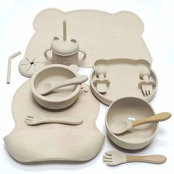 Complete Silicone Baby Tableware Set - 14 Piece Set - Oliver & Company Montessori Toys