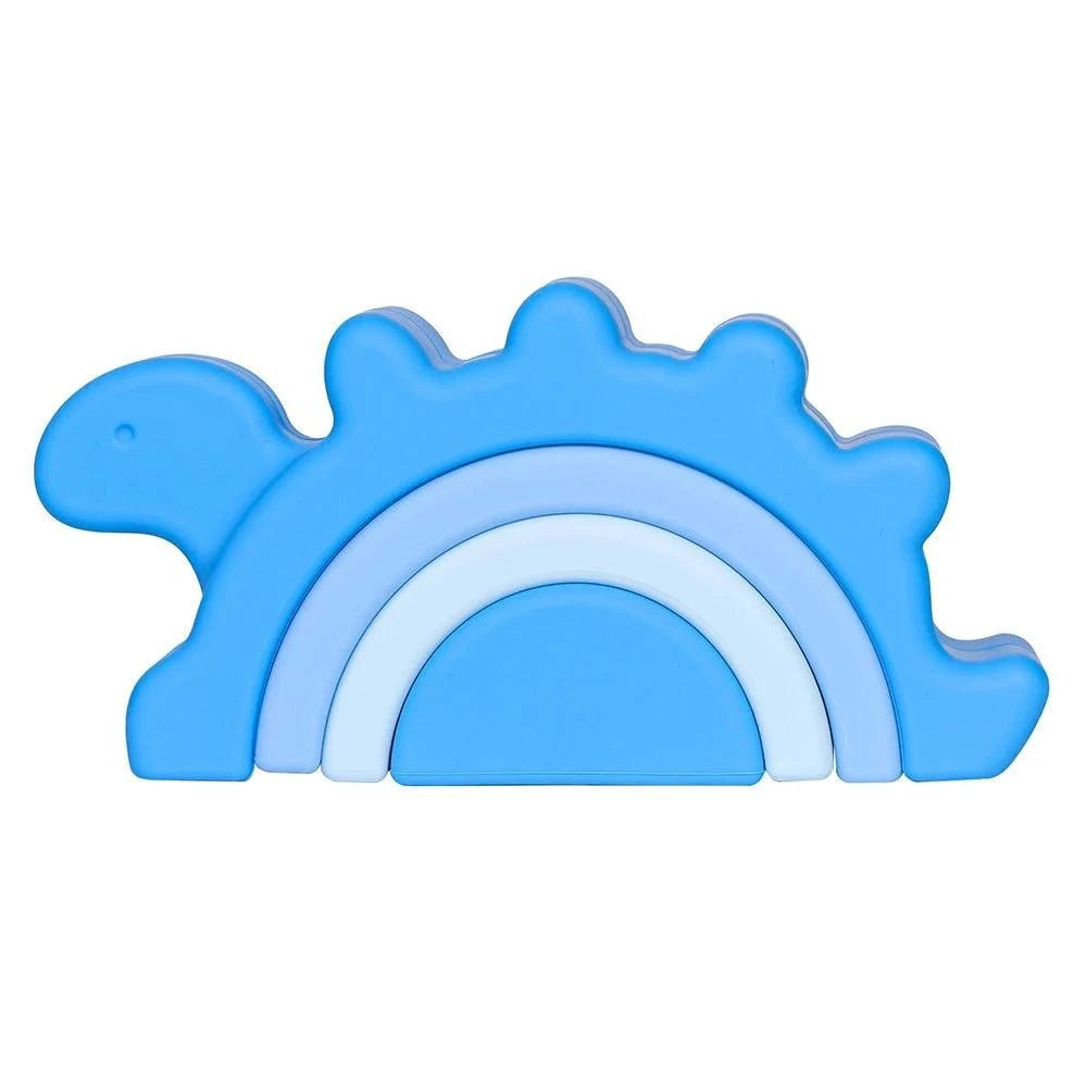 Dinosaur Shape Soft Silicone Building Blocks - Oliver & Company Montessori Toys