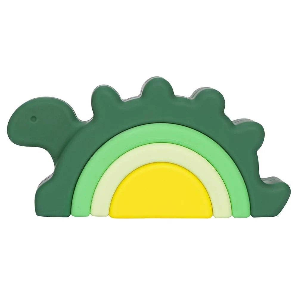Dinosaur Shape Soft Silicone Building Blocks - Oliver & Company Montessori Toys