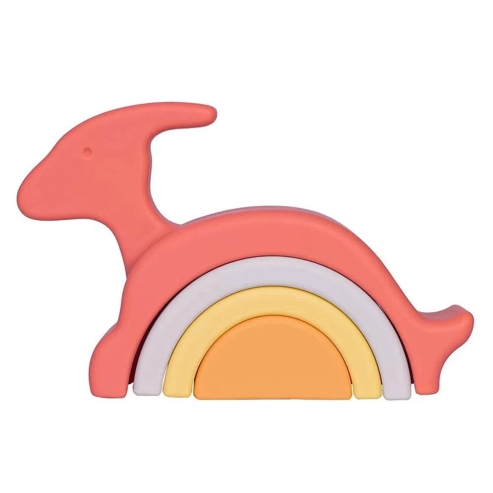 Dinosaur Shape Soft Silicone Building Blocks - Oliver & Company Montessori Toys