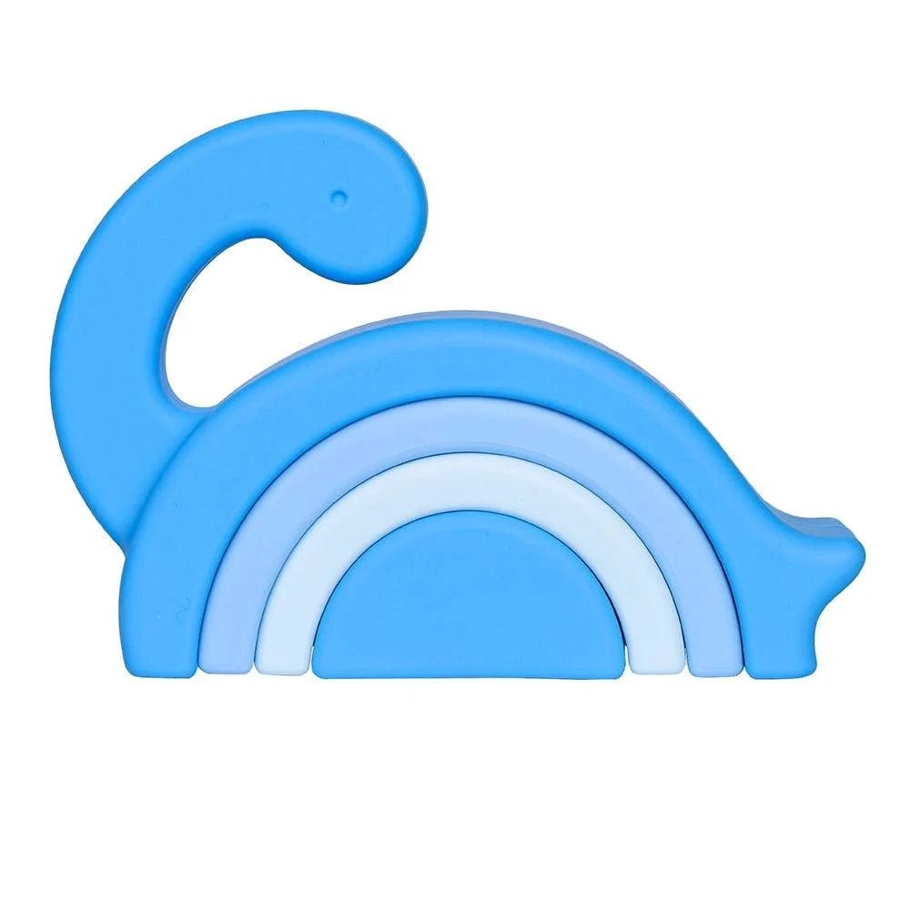 Dinosaur Shape Soft Silicone Building Blocks - Oliver & Company Montessori Toys