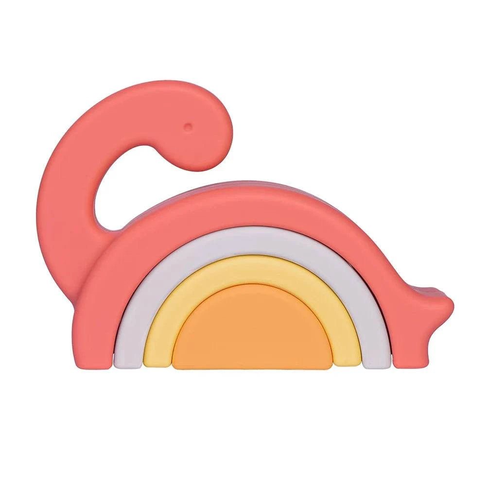 Dinosaur Shape Soft Silicone Building Blocks - Oliver & Company Montessori Toys