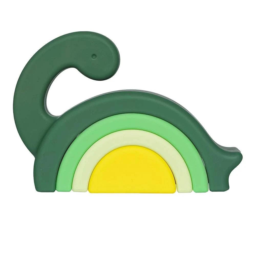 Dinosaur Shape Soft Silicone Building Blocks - Oliver & Company Montessori Toys