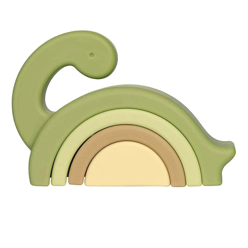 Dinosaur Shape Soft Silicone Building Blocks - Oliver & Company Montessori Toys