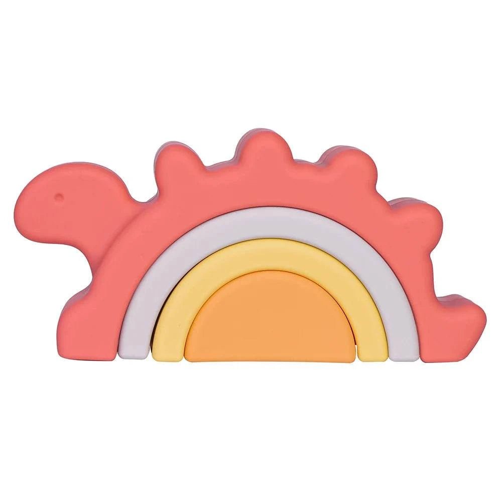 Dinosaur Shape Soft Silicone Building Blocks - Oliver & Company Montessori Toys