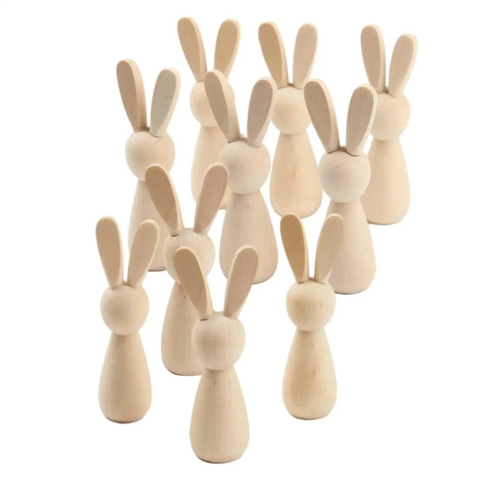 DIY Wooden Easter Bunny Peg Doll Set - Oliver & Company Montessori Toys