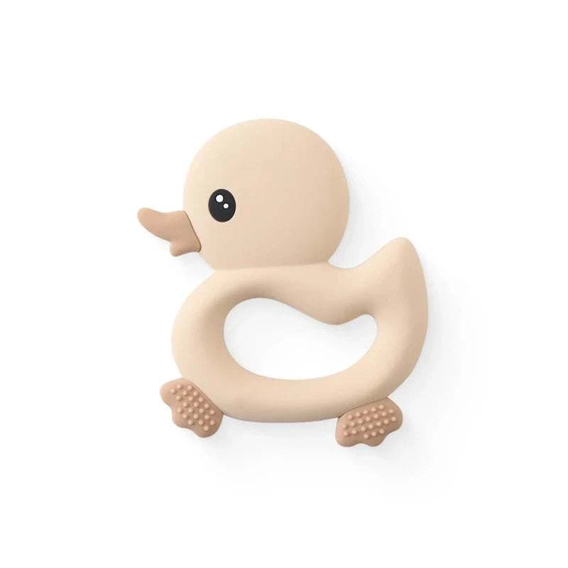 Duck Silicone Teether for Newborns (0-12 Months) - Oliver & Company Montessori Toys