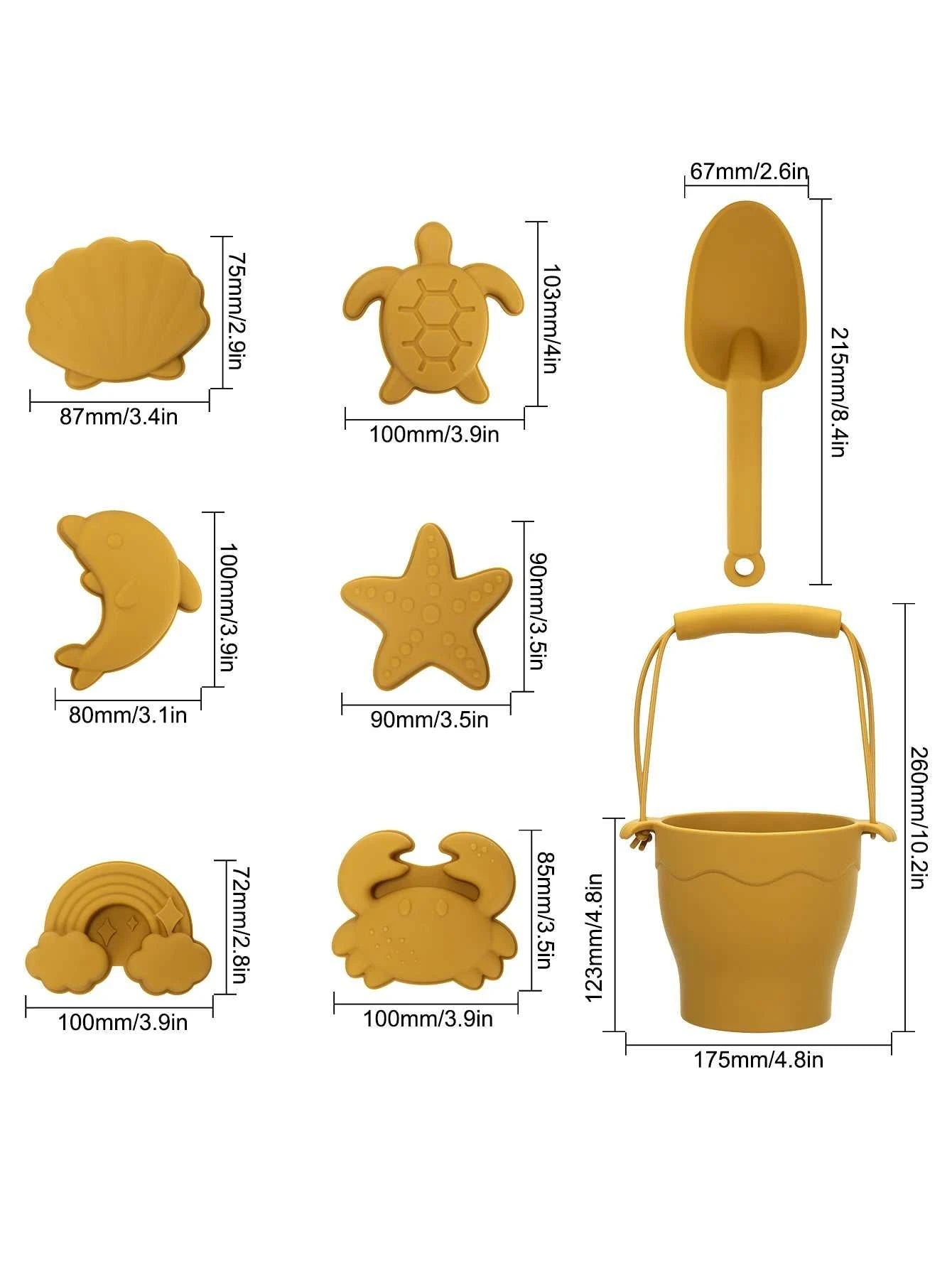 Eco-Friendly Silicone Beach Toys Set - Oliver & Company Montessori Toys