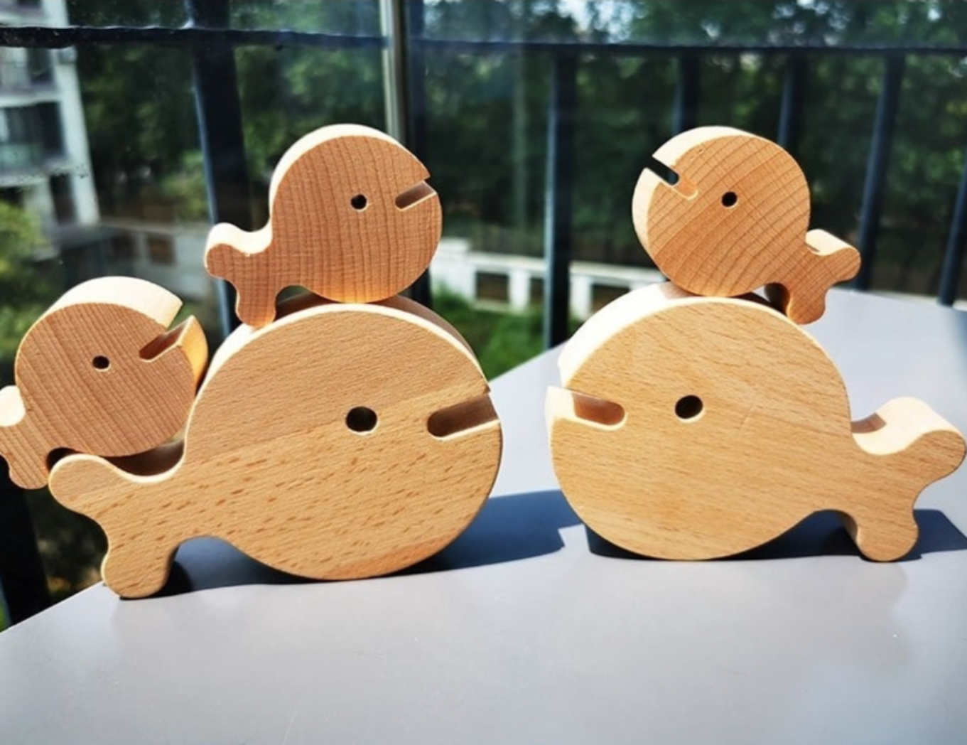 Montessori wooden fishes
