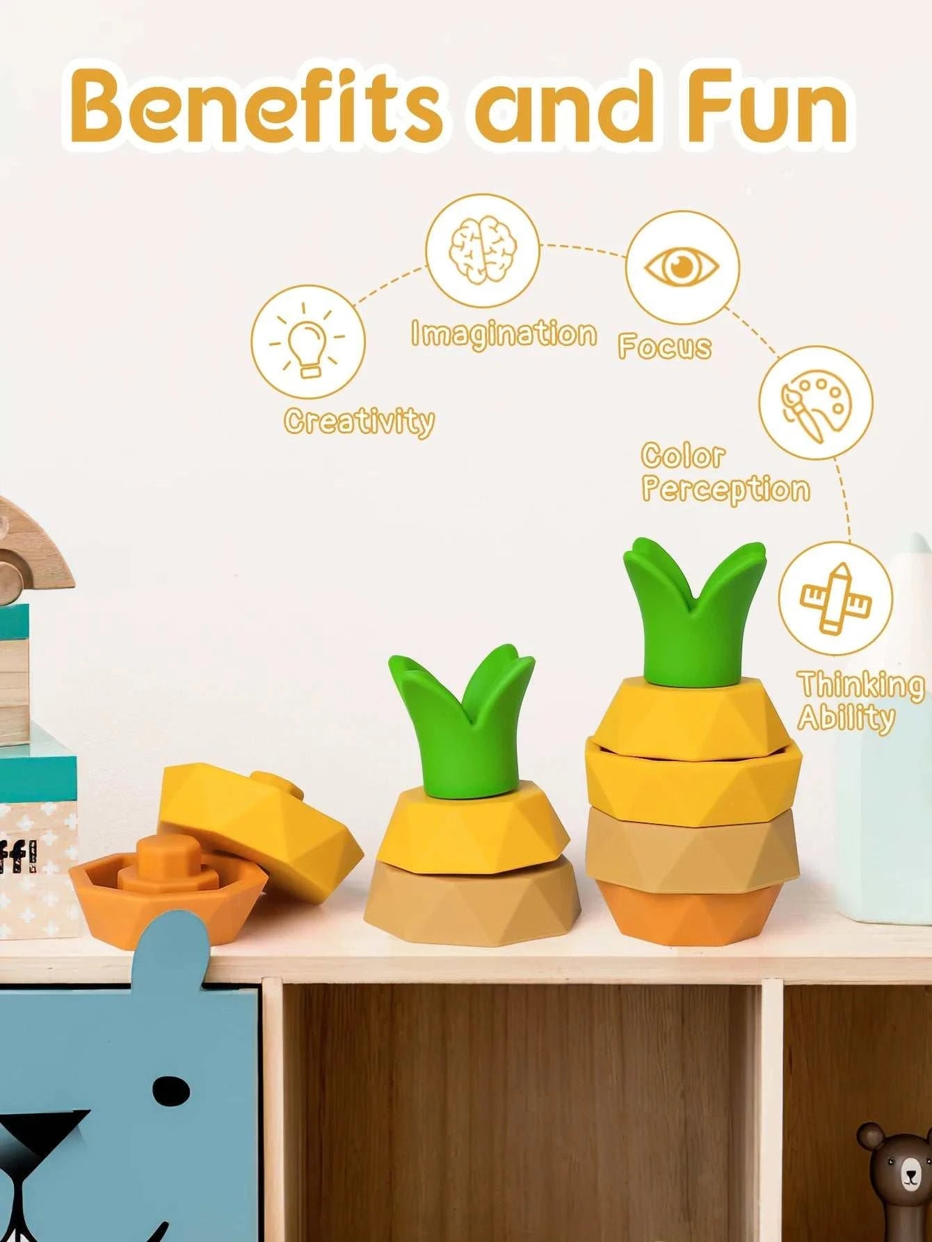 Fruit Nesting Stacking Building Blocks - Oliver & Company Montessori Toys