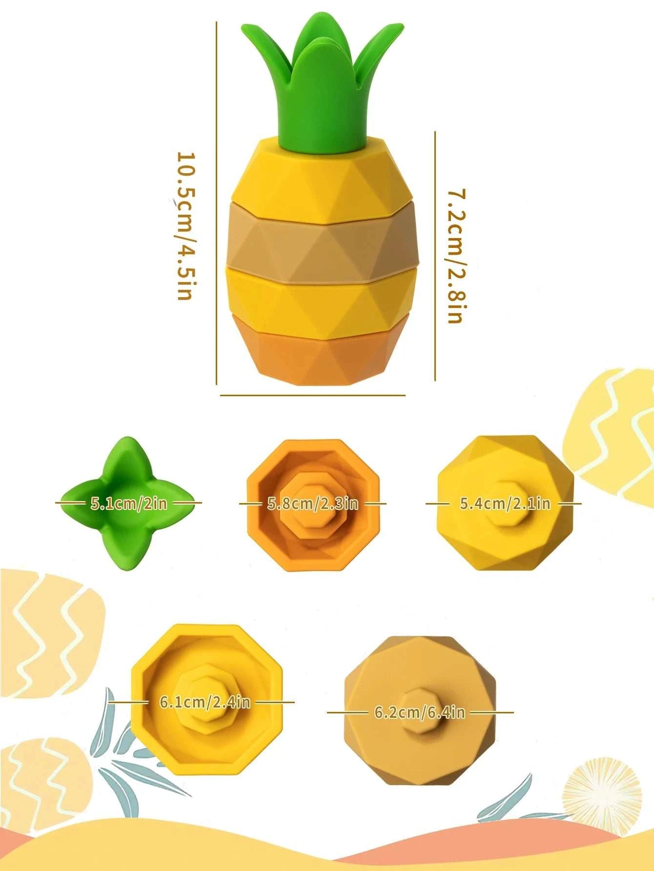 Fruit Nesting Stacking Building Blocks - Oliver & Company Montessori Toys
