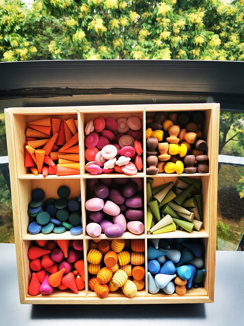 Montessori 6-Piece Mandala Loose Parts Set - Oliver & Company Montessori Toys