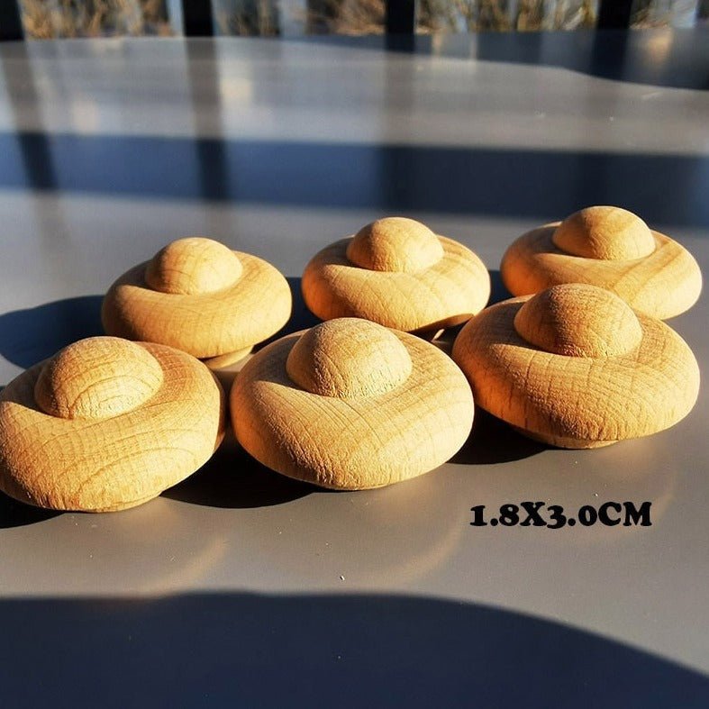 Montessori 6-Piece Natural Wood Loose Parts Set - Oliver & Company Montessori Toys