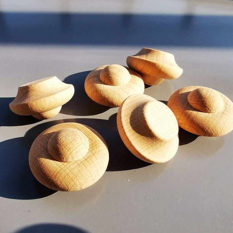 Montessori 6-Piece Natural Wood Loose Parts Set - Oliver & Company Montessori Toys