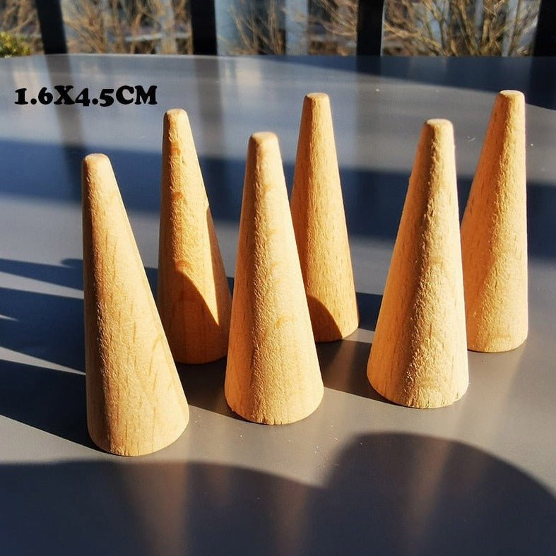 Montessori 6-Piece Natural Wood Loose Parts Set - Oliver & Company Montessori Toys